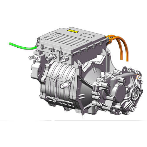 70kW/350Vdc Integrated 3-in-1 PM Motor Drive System